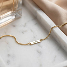 Custom Mini Name Bar Bracelet, Personalized Engraved Bracelet for Women, Dainty Paperclip Chain Jewelry, Gift for Her, Mom Birthday Gift