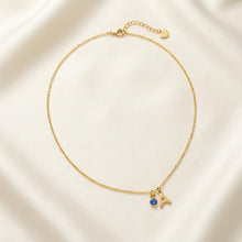 14K Gold Initial Necklace with Birthstone - Personalized Ladies Jewelry - Custom Birtday, Mom, Daughter Gift