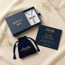 Personalized Cross Pendant on Wheat or Cuban Chain Necklace – Christian Jewelry Gift for Him, Baptism Confirmation Birthday Gift