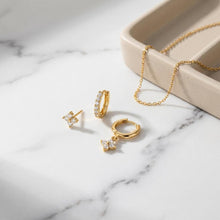 Gold Hoop Earrings Set 3 Pairs 14K Gold Plated Huggie Earrings Hypoallergenic Dainty Stack Cartilage Stud Earrings Gift for Women Teen