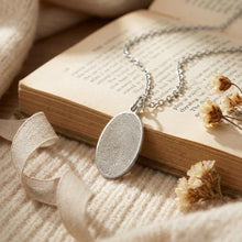 Actual Fingerprint Necklace, Personalized Memorial Jewelry, Custom Engraved Keepsake Pendant, Sympathy Gift for Mom, Gift for Her