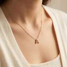 CZ Initial Necklace Gold, Dainty Letter Necklace for Women, 14K Gold Plated Choker, Minimalist A-Z Name Jewelry, Cute Trendy Gift