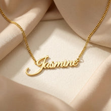 Personalized Name Necklace, Custom Nameplate Necklace, 18K Gold Plated Necklace, Dainty Jewelry Gift for Women Girls Moms