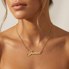 Personalized Name Necklace, Custom Nameplate Necklace, 18K Gold Plated Necklace, Dainty Jewelry Gift for Women Girls Moms