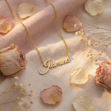 Personalized Name Necklace, Custom Nameplate Necklace, 18K Gold Plated Necklace, Dainty Jewelry Gift for Women Girls Moms