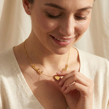 Custom Names Necklace with Heart Pendant, 18K Dainty Duo Names and Pendant - Jewelry Gift for Women Mom Girlfriend