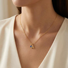 14K Gold Initial Necklace with Birthstone - Personalized Ladies Jewelry - Custom Birtday, Mom, Daughter Gift