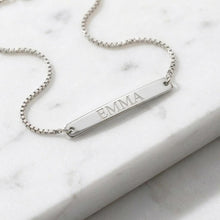 Custom Mini Name Bar Bracelet, Personalized Engraved Bracelet for Women, Dainty Paperclip Chain Jewelry, Gift for Her, Mom Birthday Gift