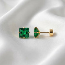 Surgical Stainless Steel Flat Back Earrings Birthstone Studs Screw Back CZ Stud Earrings Helix Cartilage Tragus Earrings Gift for Women Teen