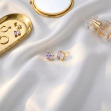 Gold Stud Earrings Birthstone Jewelry 14K Gold Plated Studs Helix Piercing Earrings Gift for Women Teen Birthday Anniversary Christmas Gift