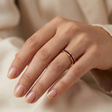 Birthstone Eternity Band Ring Gold Plated Non Tarnish Stackable Crystal Ring Full Channel Set Dainty Wedding Band Gift for Her