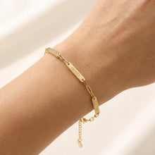 Custom Mini Name Bar Bracelet, Personalized Engraved Bracelet for Women, Dainty Paperclip Chain Jewelry, Gift for Her, Mom Birthday Gift