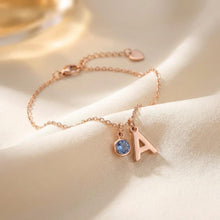 14K Gold Initial Necklace with Birthstone - Personalized Ladies Jewelry - Custom Birtday, Mom, Daughter Gift