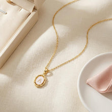 Initial Necklace for Women, 14K Gold Plated Oval Letter Necklace, White Enamel Charm, Personalized Name Jewelry, Dainty Trendy Gift