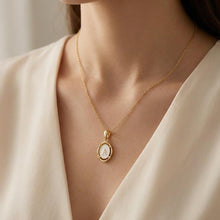 Initial Necklace for Women, 14K Gold Plated Oval Letter Necklace, White Enamel Charm, Personalized Name Jewelry, Dainty Trendy Gift