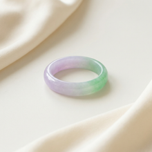 Lavender Jade Ring for Women, Natural Ice Jade Band, Real Stone Minimalist Ring, Elegant Gemstone Jewelry Gift Sizes 6–11