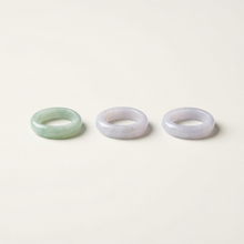 Natural White Jade Ring, Grade A Jadeite Band, Burmese Myanmar Stone Ring, Handmade Engagement Jewelry Gift