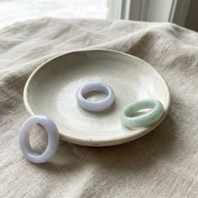 Natural White Jade Ring, Grade A Jadeite Band, Burmese Myanmar Stone Ring, Handmade Engagement Jewelry Gift